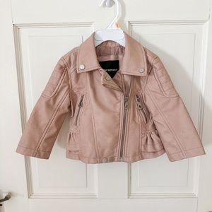 Urban Republic Pink Vegan Leather Moto Jacket